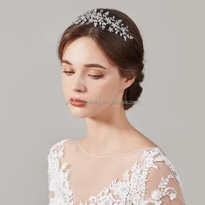Bán buôn đẹp Zircon Shin Wedding tóc vương miện headpieces phụ kiện Bridal vương miện
