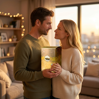 Offre Spéciale : Boîte Cadeau de Luxe Jetable pour VVIP – Bonbons Gommeux Roses et Noirs, Compléments Bio, Chocolats, Packs de Miel – Vente Flash