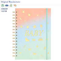 A5/A4 Baby-Erinnerungsbuch Erstes Jahr Tagebuch Papiereinband Meilenstein-Andenken für Jungen Mädchen Perfektes Geschenk zur Aufzeichnung Kostbarer Momente