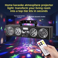 Alison Projecteur de Scène LED 6-en-1 10W avec Son et Télécommande pour DJ/KTV - Éclairage Laser Coloré à Faisceau et Stroboscope AC110V-240V