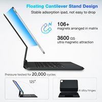 Coque Clavier Magnétique Détachable RVB 7 Couleurs avec Trackpad Multi-Touch pour iPad Pro 11 M4 – Vente Flash – Housse BT OEM