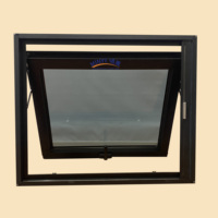 Fenêtre de salle de bain standard taille pour auvent en aluminium bon marché fenêtres en verre