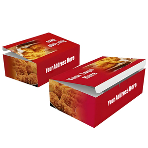 Hot Bán Tùy Chỉnh Cấp Thực Phẩm Takeaway Gà Chiên Hộp Dùng Một Lần Nhanh Chóng Thực Phẩm Lá Bao Bì Dập Nổi Cho Chiên Gà Chip - Product Image 4