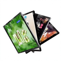 Boîte à lumière LED ultra-fine en aluminium, panneau lumineux rectangulaire, affichage publicitaire intérieur