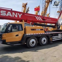 Promotion : Grue mobile Sany STC750 d'occasion, 75 tonnes, grue de chantier à flèche télescopique hydraulique, faible nombre d'heures, livraison rapide