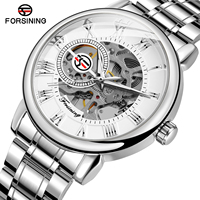 Nouvelle montre mécanique de luxe pour homme en acier inoxydable, squelette, avec réserve de marche, vente en gros