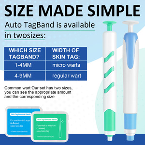 Skin Tag <strong>Removal</strong> Silicone Bands Elastic Groin <strong>Wart</strong> Mole <strong>Removing</strong> Rubber Ring Kit With Alcohol Pad - Product Image 3