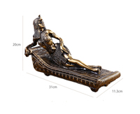 Sculpture de Cléopâtre de la Reine Égyptienne Couchée Créative Figurine de Cléopâtre en Bronze et Chiffres Personnalisés