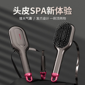 Air Cushion Comb Scalp Massage Brush 20cm Above Gun Black PP Material Heat Transfer Printing - Product Image 4