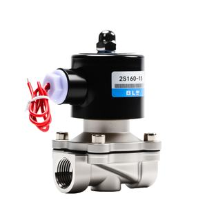 2S Edelstahl-Magnetventil 1/4 "PT-Gewinde <span class=keywords><strong>2</strong></span>/<span class=keywords><strong>2</strong></span> Wege NC 0-1, 0MPa Hoch temperatur 0-90 ° C IP65 für Luft-/Wassersysteme - Product Image 1