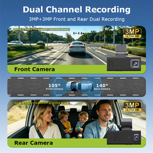 กล้องติดรถยนต์ GPS 6MP พร้อมระบบเสียงสองทาง CMOS บันทึกภาพบนคลาวด์ ระบบตรวจจับการจอดรถตลอด 24 ชั่วโมง 24/7 พร้อมเรดาร์ตรวจจับ มองเห็นได้ทั้งด้านหน้า/ด้านหลังในเวลากลางคืน บันทึกอัตโนมัติด้วยปุ่มเดียว - Product Image 2