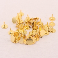Diskon Besar Warna Emas Kecil 8Mm Kuku Kuningan Pengunci Pin Clutch Belakang Pin Lapel Pin Pin