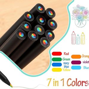 Lápices de Madera Negros Personalizados de 7 Colores con Colores Arcoíris Preafilados para BTS - Product Image 3