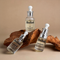 Flacon compte-gouttes cylindrique de 20 ml, 30 ml, 50 ml, huile essentielle, soin de la peau, flacon de sérum de luxe, emballage