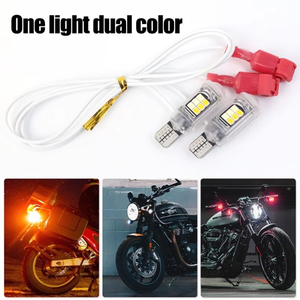 Feux clignotants LED haute luminosité pour moto, ampoule de signalisation bicolore T10 T15 W5W 12 V, lampe de remplacement - Product Image 3