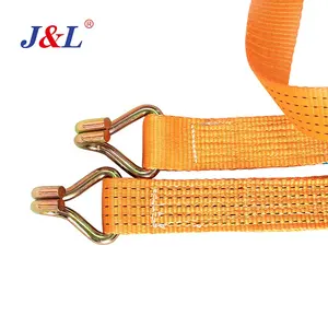 JULI CE GS certificate 100% полиэстер 250-10000 кг Трещоточный ремешок с двойным J крюком EN 12195 для завязки