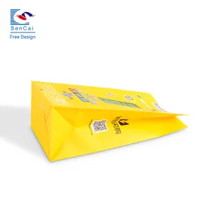 Wholesale custom original factory recycle white food marcoon cake cookie packaging paper bag