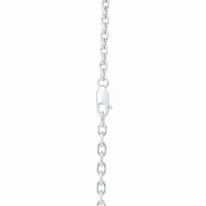 Radiant Unisex Shiny <b>White</b> Pt950 Fine Link Cable Necklace For Daily Occasion Minimalist Premium Platinum Jewelry - Product Image 6