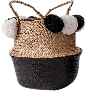 Rattan Storage Factory Wholesale Foldable Handwoven Seagrass Rattan Wicker Vegetable Kitchen Other Decorative Storage Basket