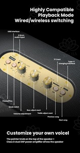 Nouvelle <span class=keywords><strong>enceinte</strong></span> Bluetooth sans fil de style rétro vintage 20W haute puissance pour la maison et l'extérieur, marque Marsytle M17 - Product Image 5