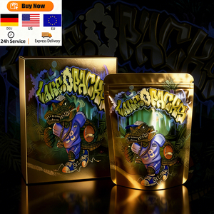 Directly Printed Matte Metallic Color Low MOQ Custom Die Cut 3.5g Mylar Plastic Bags Recyclable Zipper Top Boxes Sets <b>Sweets</b> - Product Image 1