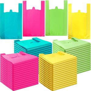 T-Shirt Bulk Biodegradable PE Side Gusset <b>Shopping</b> Grocery Carry Retail Handles Shoulder Length Handle <b>Small</b> Business - Product Image 2