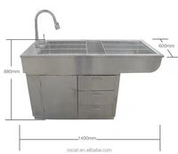 Table d'examen vétérinaire multifonctionnelle OSCAT ET-9, équipement vétérinaire, acier inoxydable 304, table d'examen pour animaux de compagnie pour usage clinique