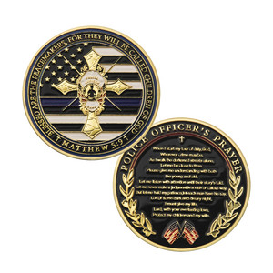 Moneda de Oración 'Dios Bendiga', Insignia de San Miguel, Moneda Conmemorativa Coleccionable, Metal Bañado en Oro <span class=keywords><strong>para</strong></span> Regalo o Colección - Product Image 1