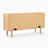 Buffet design moderne de luxe en bois cannelé pour chambres parentales, hôtels de luxe et villas, pièce de salle à manger