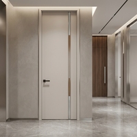 Portes en bois MDF beige clair pour chambre à coucher, adaptées à différents styles de maison