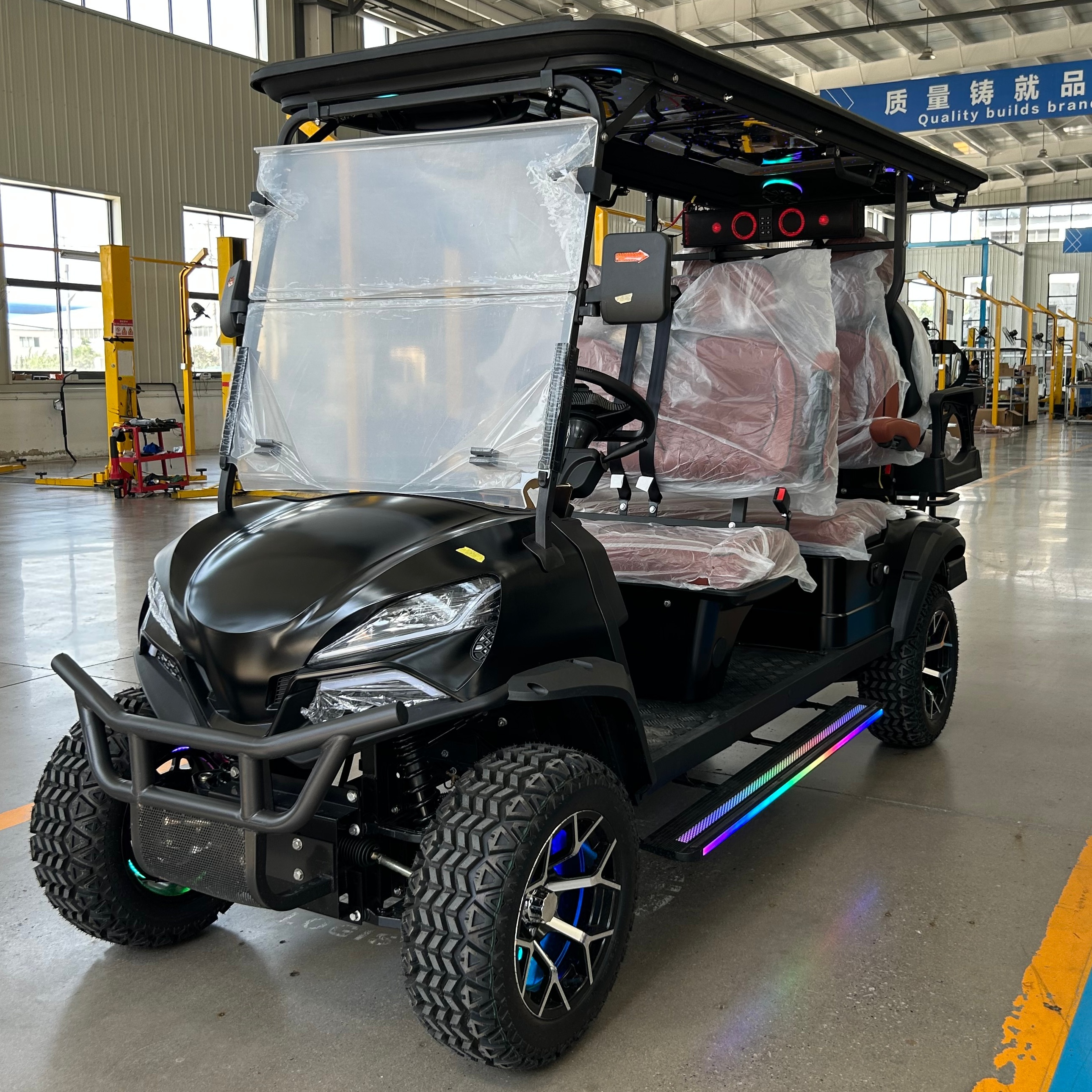 Electric 6 Seater Forward Facing Aluminium Off-Road Street Use Customizable Vehicle Resort Outdoor Mobility Golf Cart 30-50Km/h 1