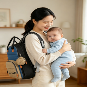 Bolsa de Pañales para Bebé Mother Care, Diseño Personalizado en 3D con Logotipo y Nombre, Bolsa para Mamá y Bebé con Impresión Bajo <span class=keywords><strong>Demanda</strong></span>, Bolsas de Moda para el Cuidado Materno - Product Image 6