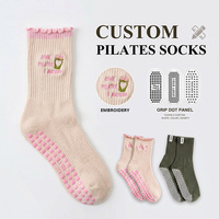 BiLu Women Grippy Yoga Socks Anti Slip Pilates Socks for Barre Reformer Studio Practice