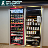 Présentoir à cigarettes personnalisé de marque Satom, présentoir à tabac, présentoir à cigarettes avec boîte lumineuse, vitrine pour magasin de tabac