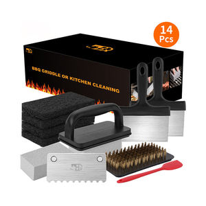 Grattoir de gril pour <span class=keywords><strong>kit</strong></span> de nettoyage de plaque chauffante <span class=keywords><strong>en</strong></span> <span class=keywords><strong>pierre</strong></span> noire, briques de nettoyage <span class=keywords><strong>en</strong></span> <span class=keywords><strong>pierre</strong></span> ponce pour <span class=keywords><strong>barbecue</strong></span> et éponge de brosse de nettoyage personnalisée - Product Image 1