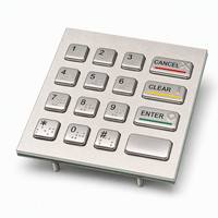 Clavier industriel métallique étanche IP65 4x4 matriciel KB-501 pour machine de contrôle d'accès en libre-service, contrôleur HMI pour guichet automatique et kiosque