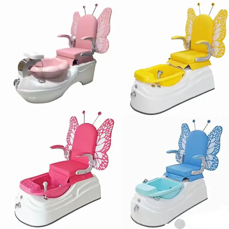 Salon spa çocuk pedikür taht sandalye lavabo ile mini sandalye çocuklar spa pedikür satılık