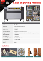 Machine de gravure laser CO2 130x90cm 100W, grand format avec positionnement par point rouge pour acrylique, bois, cuir