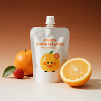 Pochette souple en plastique avec bec verseur, imprimée avec logo personnalisé, de qualité alimentaire, pour l'emballage de jus et aliments pour bébés