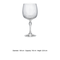 Verre à Gin Tonic America'20 74,5 cl H 22,6 cm Ø 10,9 cm Bormioli Rocco