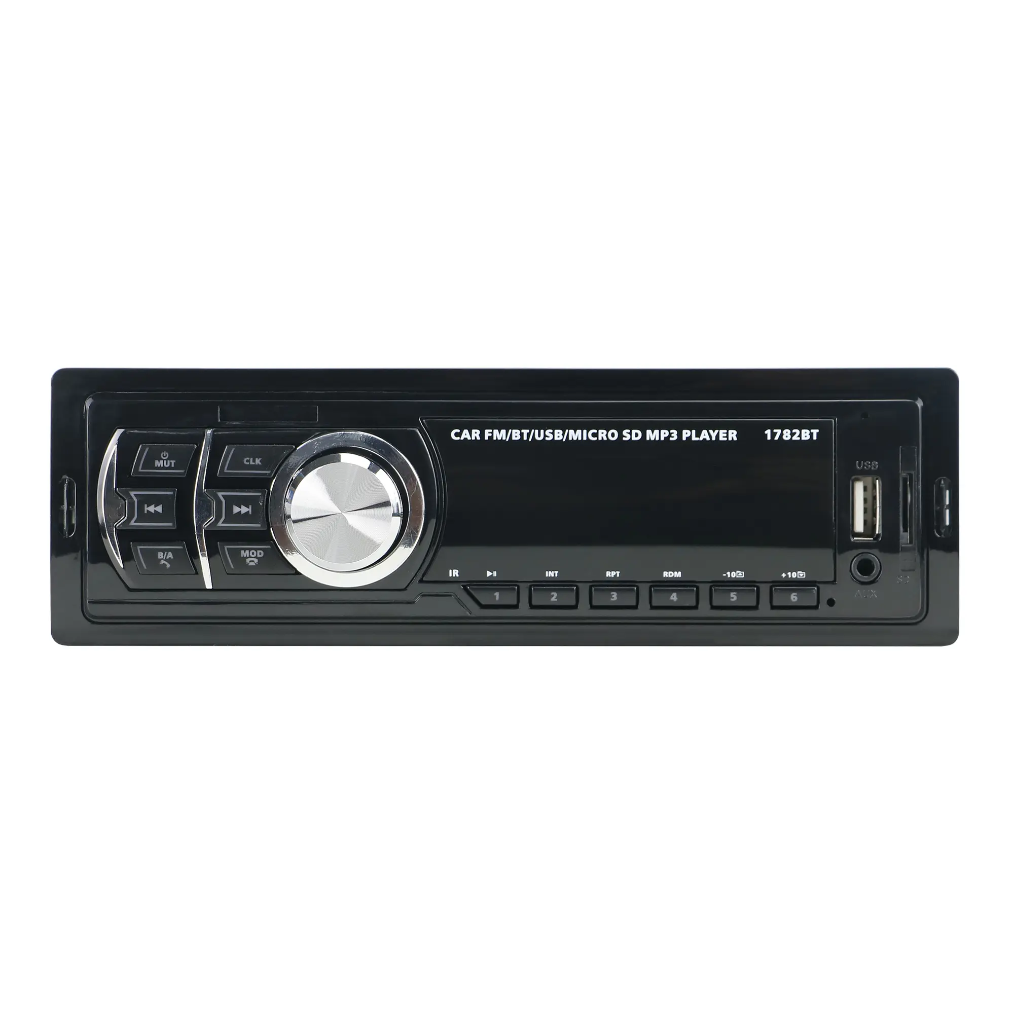 Pemutar MP3 Mobil Stereo Autoradio 4*50W, Display LED Mobil BT 12V Di Dasbor 1 Din FM Aux Inout SD USB MP3