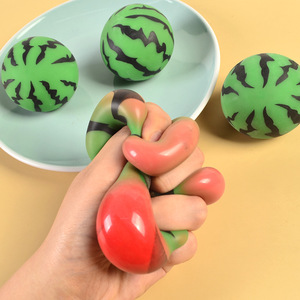 ลูกบอลบีบคลายเครียดรูปแตงโม CHENXI รุ่นลิมิเต็ดอิดิชั่นสำหรับฤดูร้อน ของเล่นบีบช้าคืนรูป วัสดุ TPR บีบเล่นคลายเครียด - Product Image 5
