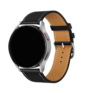 Correa de cuero genuino para <span class=keywords><strong>Samsung</strong></span> para Huawei Garmin GT Relojes 20-22mm Tamaño universal Tipo de negocios Hebilla de PIN Bandas de reloj inteligente - Product Image 1