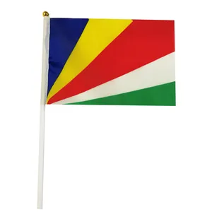 Verzending Seychellen Vlag Sourcing Inkoopagent Kwaliteit Fabriek Controleren Order Follow Wereld Zwaaien Seychellen Hand Vlaggen