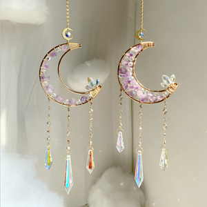 Attrape-soleil en cristal naturel de haute qualité en gros, attrape-soleil lune, attrape-soleil améthyste, carillons éoliens - Product Image 6