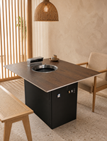 Table de barbecue coréen en acier inoxydable auto-purifiante sans fumée Ji Lu pour la restauration (vente en gros)