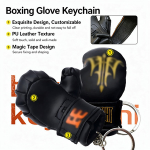 Custom PU Leather <strong>Boxing</strong> Gloves Punching Bag Keychain 3D Mini Sandbag Gym Sport Key Chain As a <strong>Boxing</strong> Gym Souvenir Keyring <strong>Gift</strong> - Product Image 3
