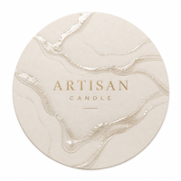 Autocollant personnalisé pour marque de bougies artisanales avec texture marbrée 3D en relief UV mat crème, étiquettes découpées pour cadeaux de parfums de luxe