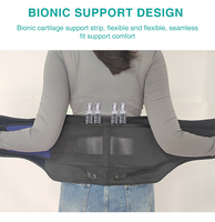 Ceinture de soutien lombaire unisexe Youjie, respirante, en nylon et élasthanne, avec coussin amovible et double sangle réglable