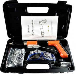 <span class=keywords><strong>Pistolet</strong></span> <span class=keywords><strong>à</strong></span> clous de construction <span class=keywords><strong>à</strong></span> faible bruit et amortisseur de chocs avec accessoires de clous de fixation assortis - Product Image 3